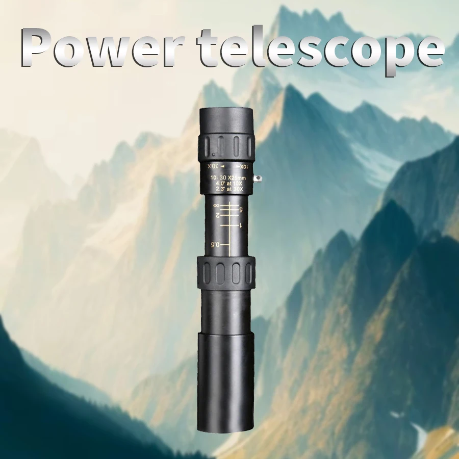 

Портативный телескоп-монокуляр 10-30X25, высокий зум, призма Bak4, IPX4, водонепроницаемый для кемпинга, путешествий, охоты, пешего туризма, концерта, улицы