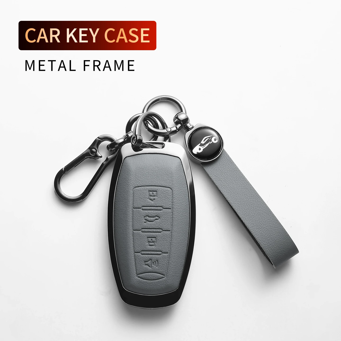 1PC For Haval Jolion Pro Dargo Car Key Case Keychain Auto Remote Cover Shell Housing Ring Holder Fob Car Interior Accessories