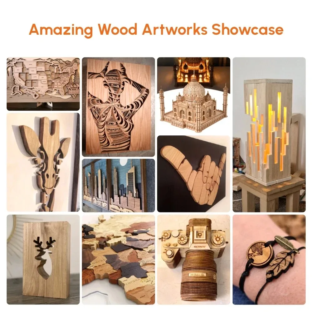 AlgoLASE Smart 40W LASE Graveur Holz Metall Bunte Graviermaschine CNC Tisch Off-Line Contol 50mm Holzarbeiter LASE Cutter