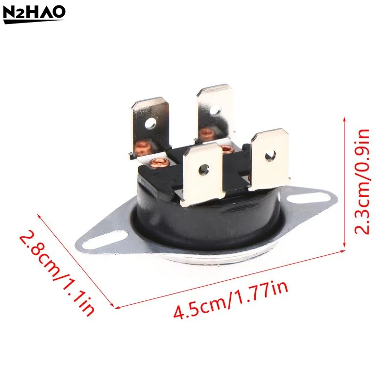 1PCS Silver KSD302X/T 250V20A Temperature Sensor 75-95 Degrees 4Pin Bipolar Temperature Switch Manual Reset Heater Thermostat