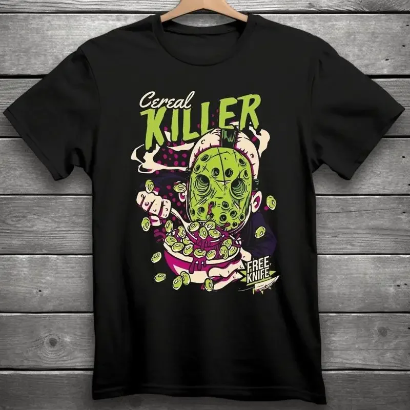 Cereal Killer Jason Horror Funny T Shirt Black S 3Xl