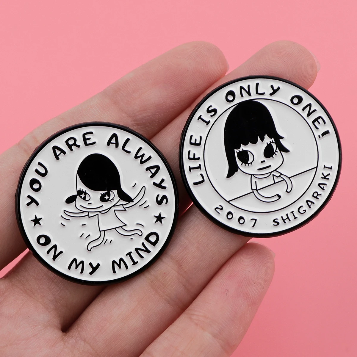 Cute Doll Enamel Pin Cartoon Badge On Backpack Lapel Pins Funny Brooches for Jackets Cosplay Accessories Gift Toys