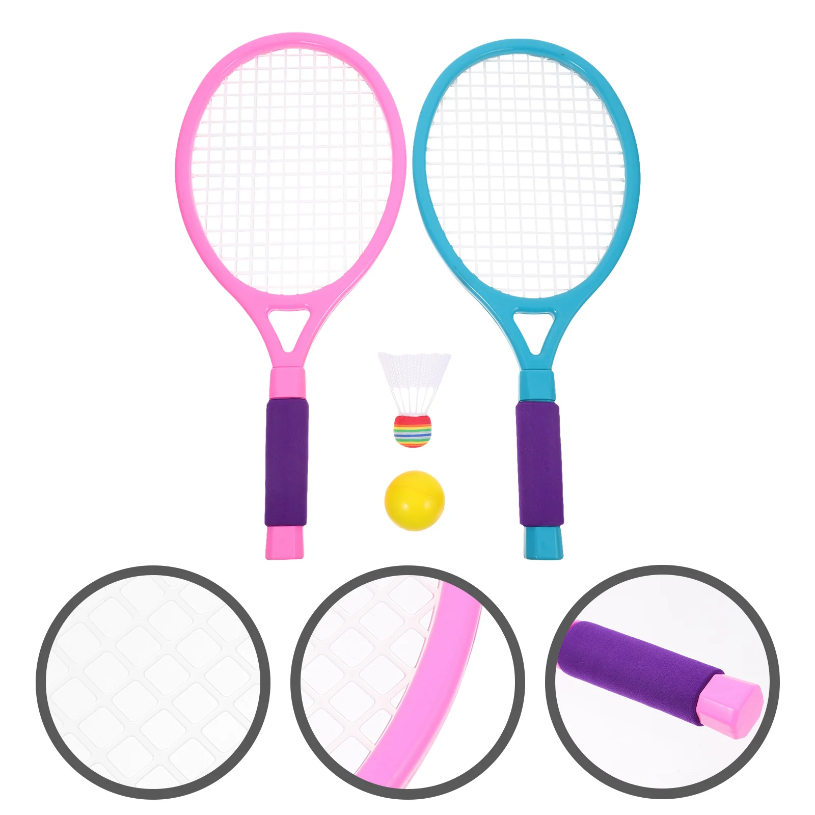 

Badminton Racket Parent-child Toys Children’s Tennis Portable Sports with Balls Plastic Childrens