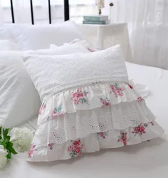 European Embroidery Cushion Cover Cake Lace Pillow Cover Handmade Elegant Bedding Decorative Pillowcase Sofa Cushion Top Luxury