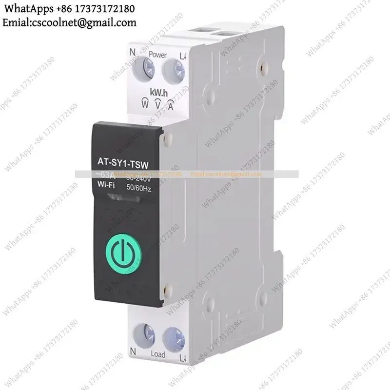 Tuya WiFi Smart Circuit Breaker 1P 63A Power Metering DIN Rail Switch