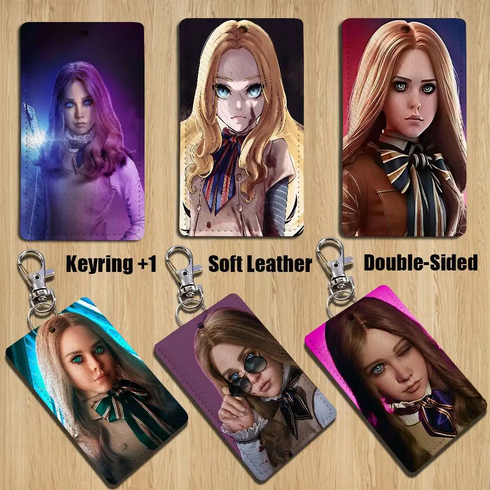 

horror M-M3GAN Megan moive Cartoon Singer Anime Card Keychain Fashion Pendant Bag ID Door Card Case Bus Card Cute Adult