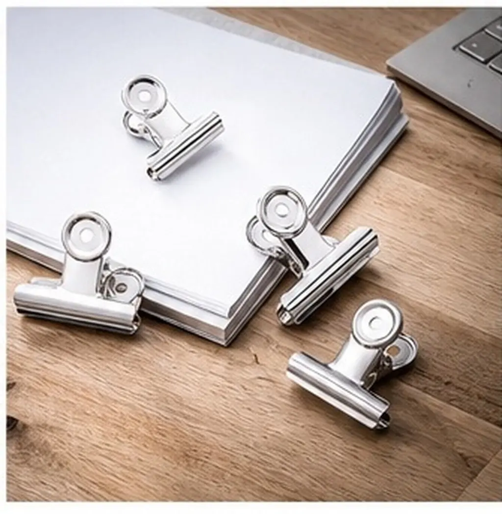 12Pcs Extra Strong Metal Binder Clips Large Capacity Paper File Organizer for Office School Home Use Milk Powder Bag Seal
