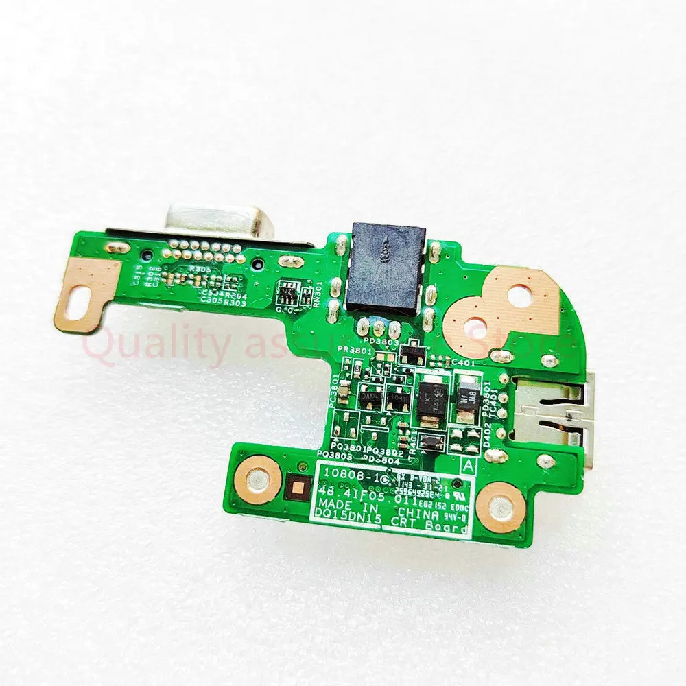 48.4IF05.011 For DELL N5110 DQ15DN15 CRT AC DC JACK USB BOARD N5110 VGA interface board 48.4IF05.011 10808-1 Tested ok