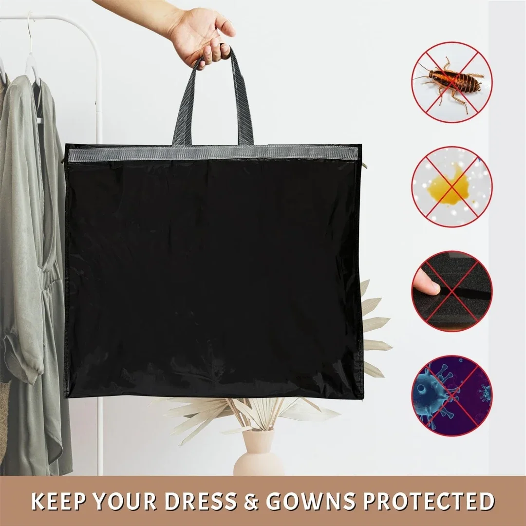 60x180cm Kleidung Staubschutz Kleidungsstück Anzug Kleid Jacke Kleidung Mantel Staubdichte Abdeckung Schutz Reisetasche Anzug Hochzeitskleid Abdeckung – Detail 9