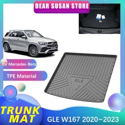Special Rear Trunk Mat for Mercedes-Benz GLE W167 350 450 300d Coupe 2020~2023 Waterproof Floor Pad Space Decoration Accessories