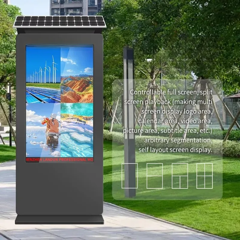 Customized double-sided rotating solar advertising signs