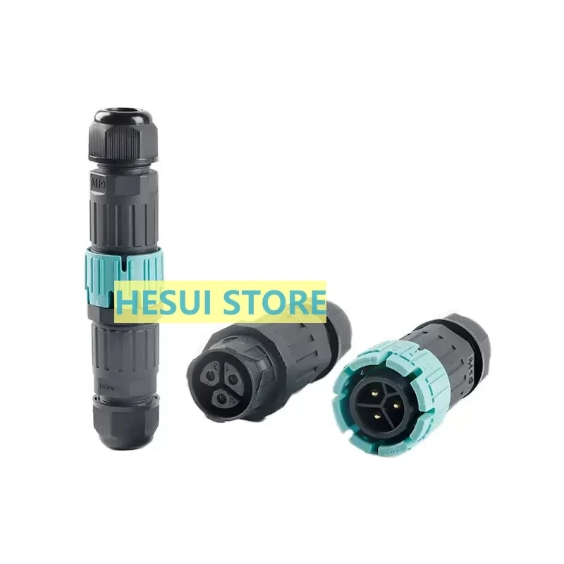 EW-M19 2P3P IP68 Waterproof connector Docking cable connector Outdoor rain proof