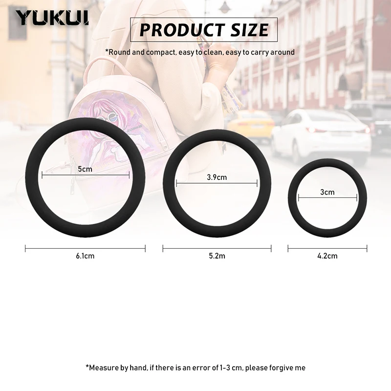 3 Pcs Cock Ring Sex Toys For Men Delay Ejaculation Lasting Durable Silicone Penis Rings Enlarge Enhance Erection Adult Supplies