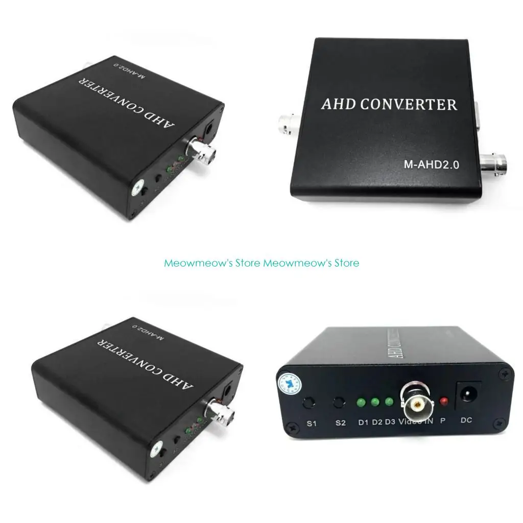 W91A AHDS para conversores sinal FullHD/VGA/CVBS Adaptador vídeo FullHD 1080p para monitores e HDTV