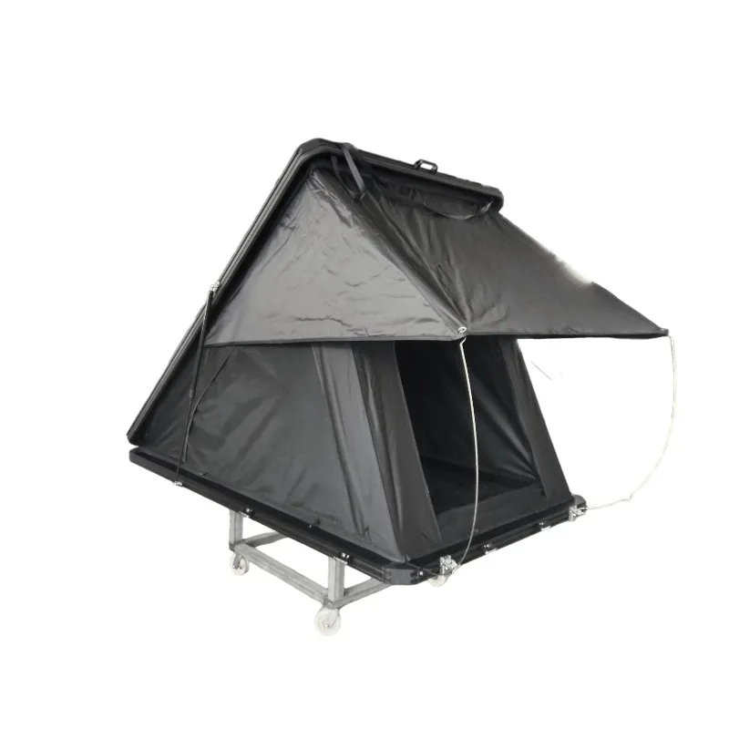 Factory Roof Top Tent 4 Person Oxford Fabric Waterproof Canvas Camping Car Hard Shell Rooftop Tent Box with Ladder Four-Season