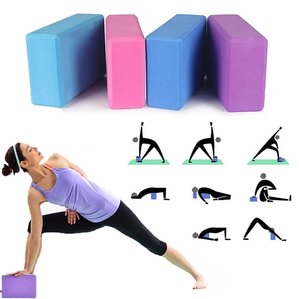 EVA Yoga Blocks Foam Brick Colorful Bolster Exercise Bodybuilding Equipment Stretching Cube