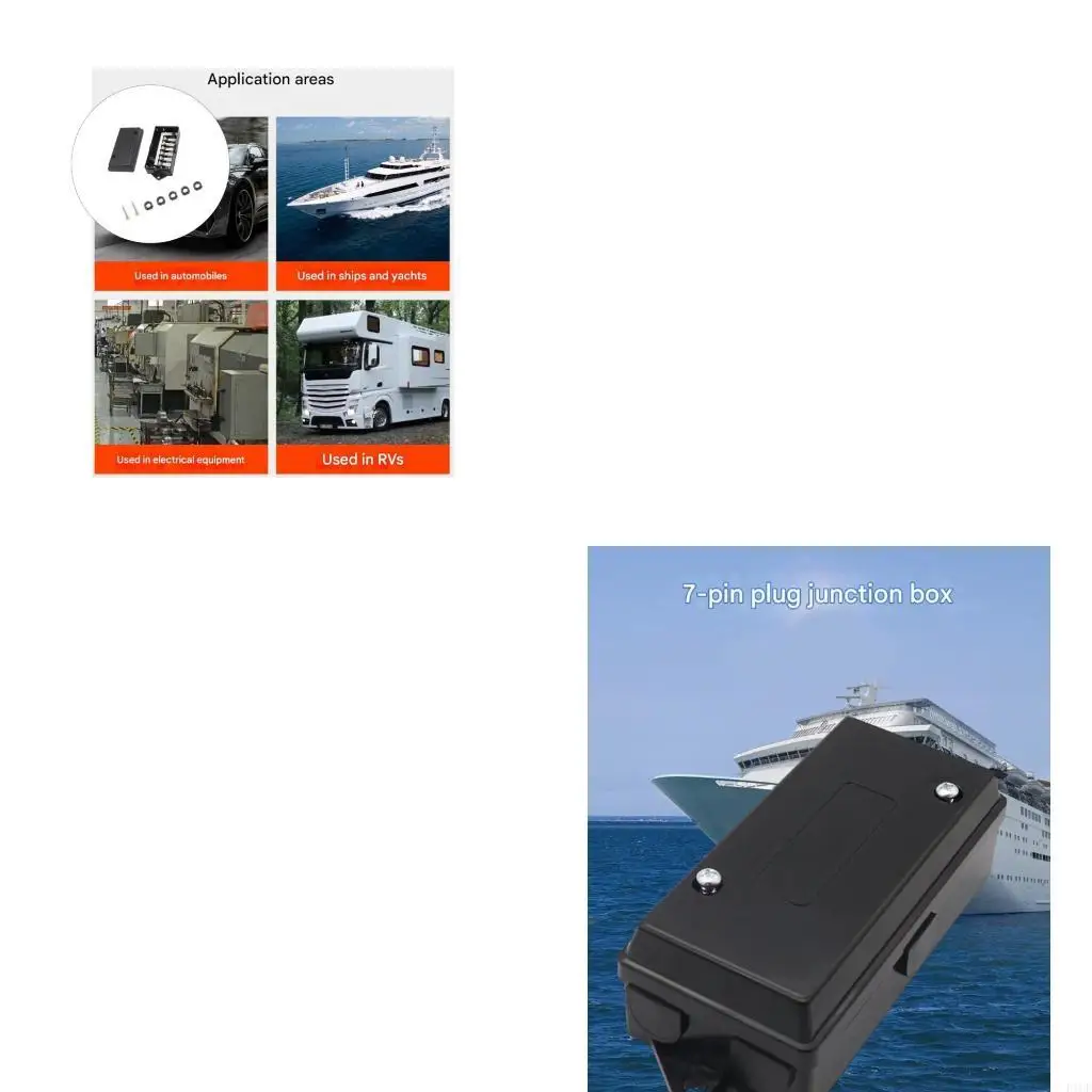 F1CF 7 Way Trailer Junction Box Featuring Independent Fuses For Circuit Safety And Reliability In Electrical Systems Of Trucks