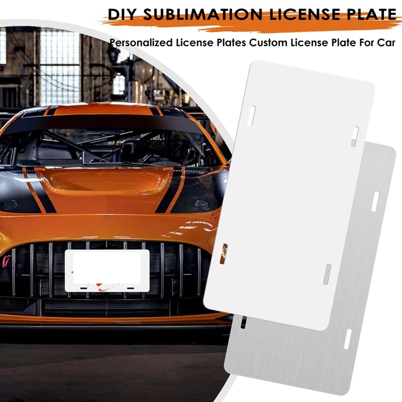 10PC Sublimation License Plates Blank Heat Transfer Plates Diy Picture Blank License Plate Aluminium Blank License Plate