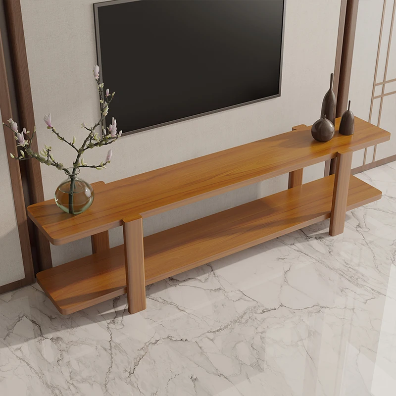 

New Chinese-style small apartment living room full solid wood TV cabinet coffee table combination modern simple bedroom Chinese