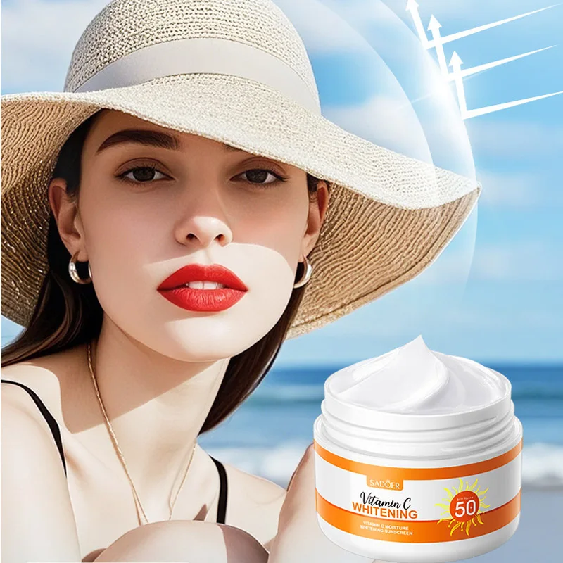 

SADOER Facial Body Sunscreen Whitening Sun Cream Sunblock Skin Protective Cream Anti Sun Facial Protection Cream SPF50