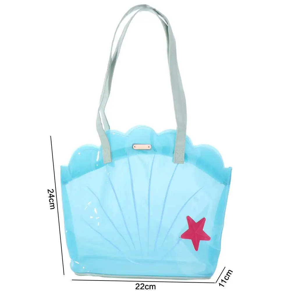 

Simple Kawaii PVC Transparent Shell Bag Star Portable Beach Shoulder Bag Storage Bag Shoulder Pouch Jelly Handbags Outdoor