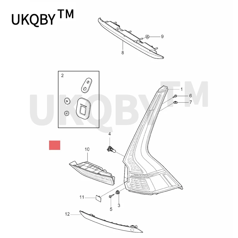 Luz de parachoques trasero para coche, tablero decorativo con película reflectante antiniebla, 2018-vol, vos60, xc90, xc60, v60