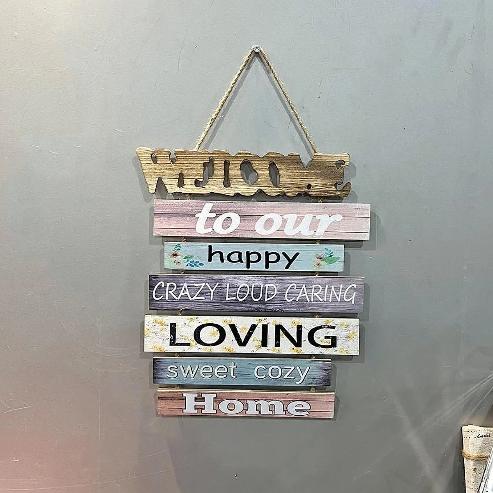 Wooden Hanging Sign Housewarming Gift Rustic Wall Hanging Plaque Home Decoration Ornament for Dining Indoor Yard Bedroom Office