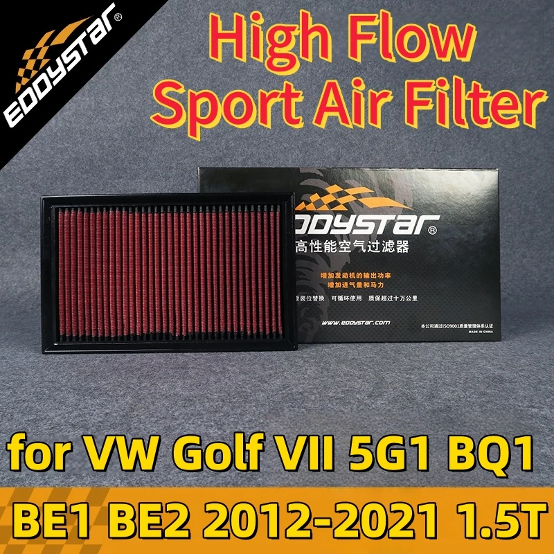 

High Flow Sport Air Filter for VW Golf VII 5G1 BQ1 BE1 BE2 2012-2021 1.5T Washable Racing Intake Filters