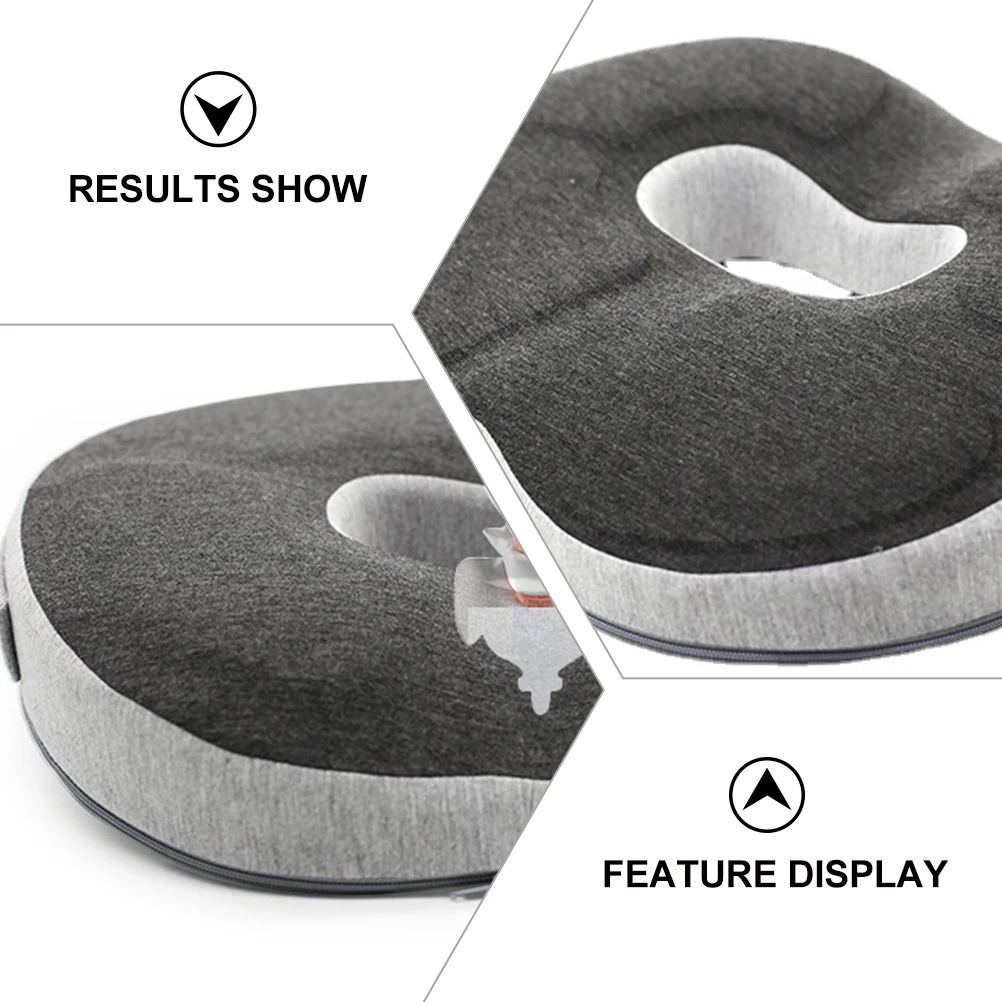 

Memory Foam Cushion Pressure Relief Pillow Breathable Polyester Fiber Seat Pad Sciatic Pain Support Home Office Car Wheelchair