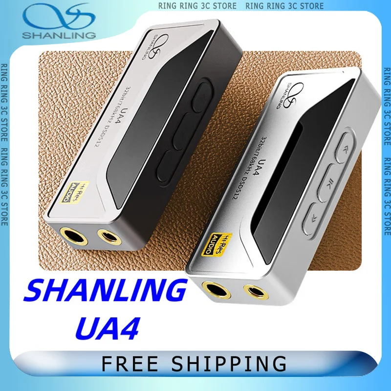 SHANLING UA4 Headphone Amplifier MQA Portable Hi-Res Audio ES9069Q Dual RT6863 Independent Amplifier Chip Custom Music Decoding