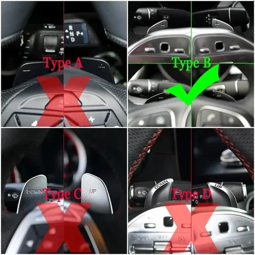 Imagen 2 del producto Palanca de cambios para volante de coche, extensión de cambio de marchas para mercedes-benz Clase A W177 sedan V177 B C E clase W205 W246 W213 GLA