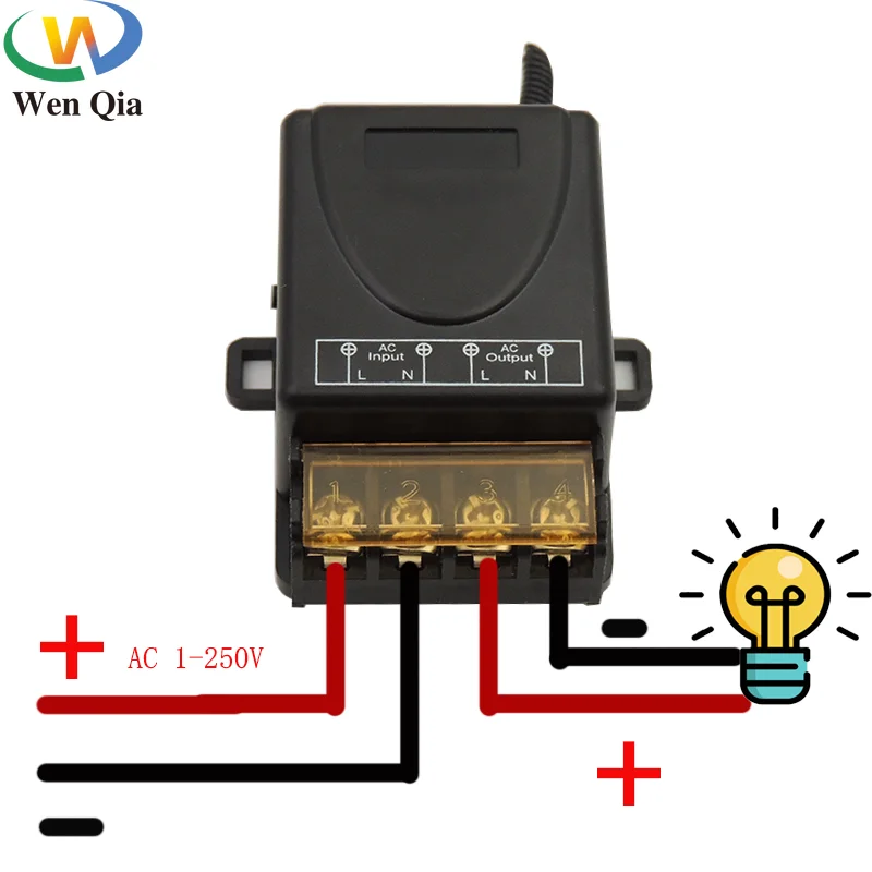 Wysoka moc 433Mhz uniwersalny bezprzewodowy pilot AC 220V 30A 6600W 1CH odbiornik RF moduł nadajnik światła pompa fabryka