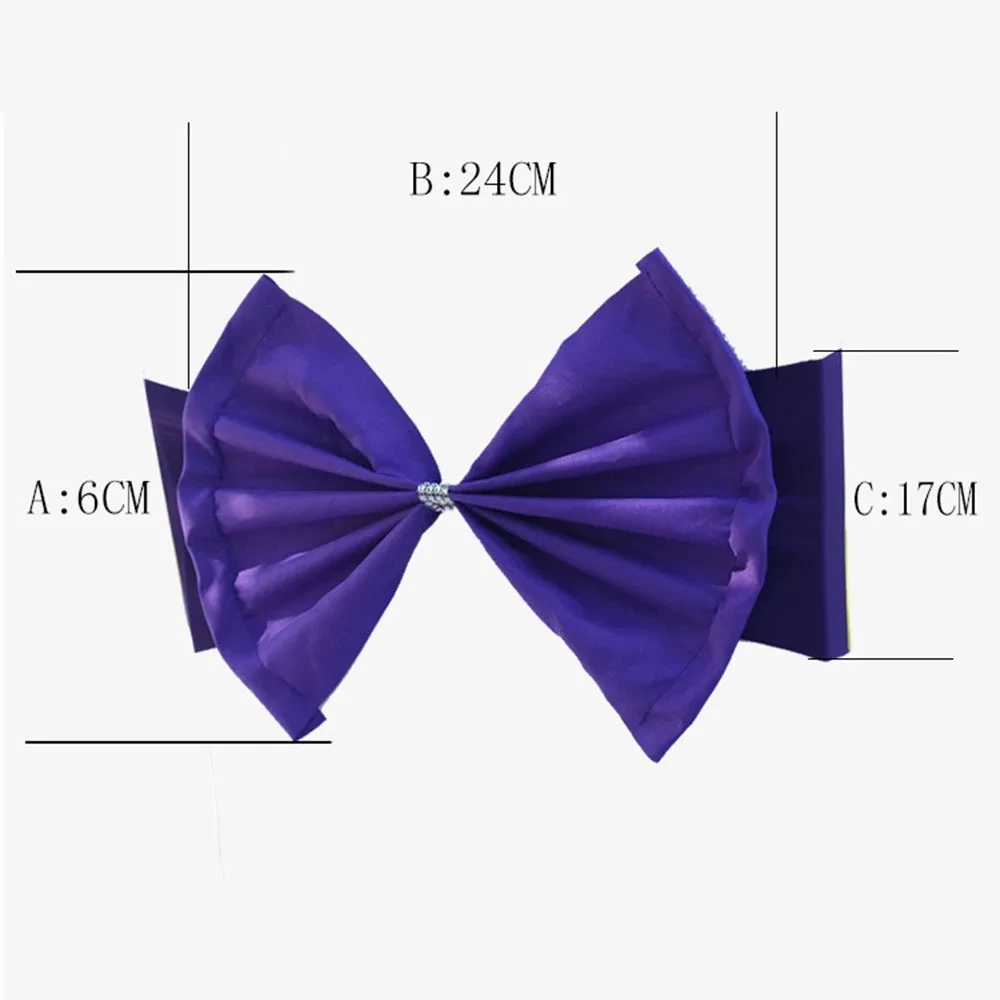 10pcs Chair Sashes Bow Tie Spandex Band Butterfly Suitable For Wedding Birthday Party Reception Banquet Event Decorations