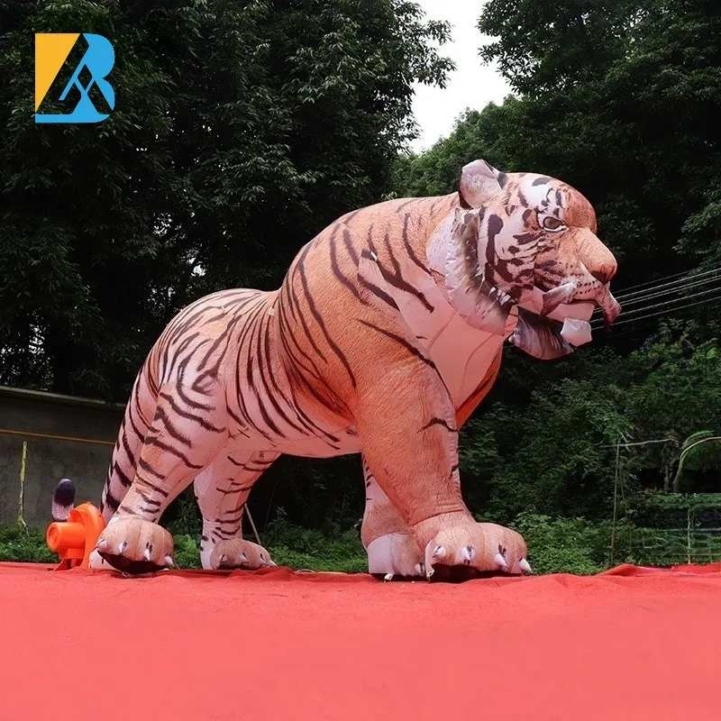 Customized Air Dimensional Design Inflatable Tiger for Zoo Party Decorations Toys