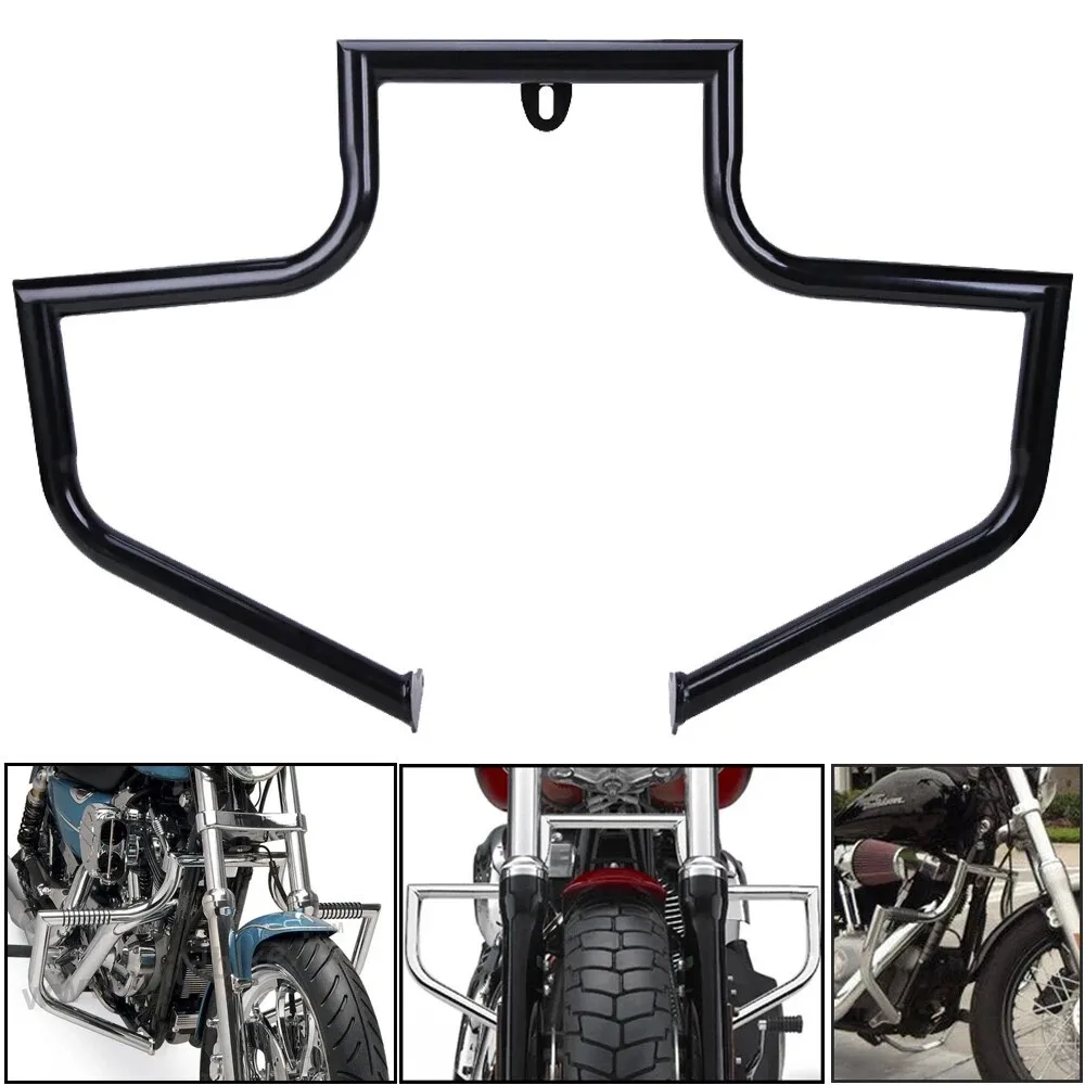 

Black Highway Bars Engine Guard Crash Bar For Harley Heritage Softail Fatboy 2000-2017