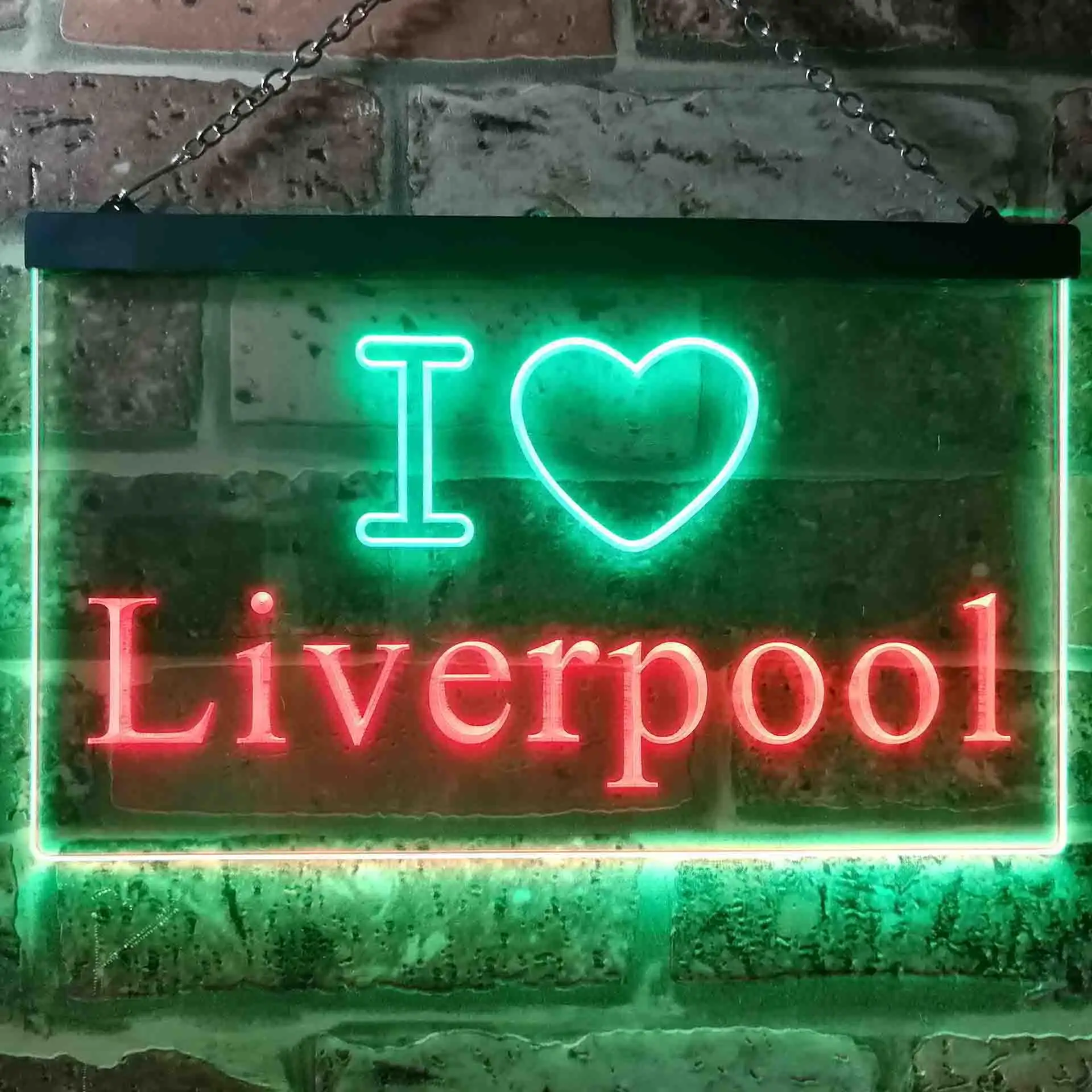 

Двухцветная светодиодная неоновая вывеска I Love Liverpool st6-i0845