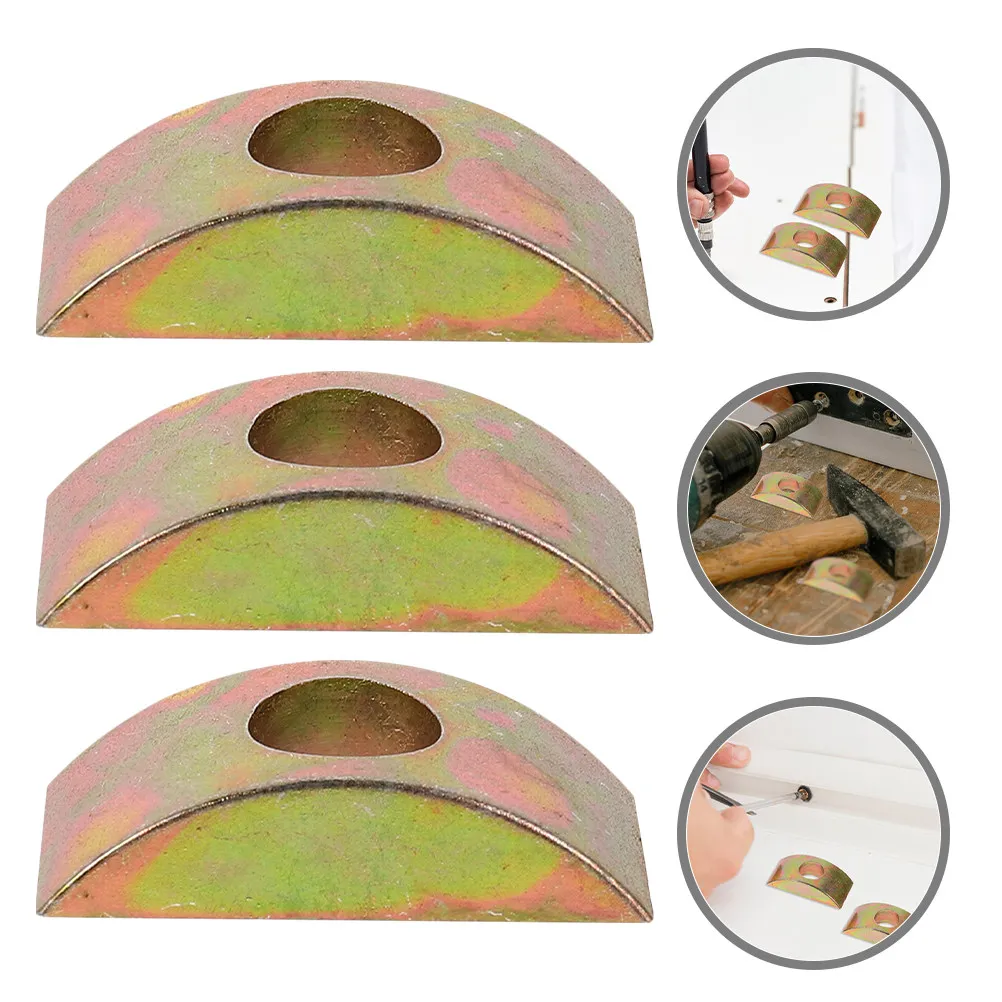 20Pcs Half Moon Washers Zinc Alloy Furniture Connector Spacer for Wooden Furniture Tables Chairs Cabinets Enhanced Stability