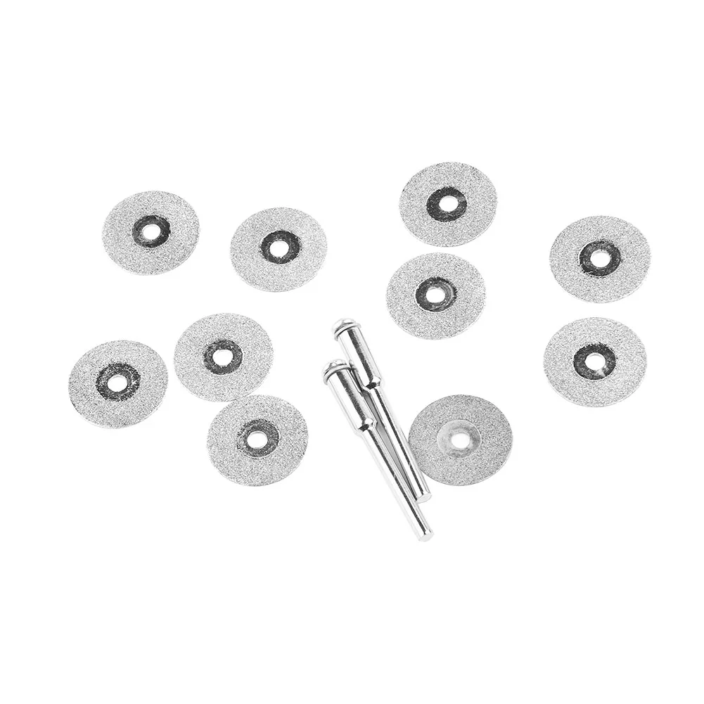 Disco da taglio diamantato con lama per sega 12 pezzi/set per utensile rotante per piastrelle in vetro, metallo, mola tagliata, utensili abrasivi