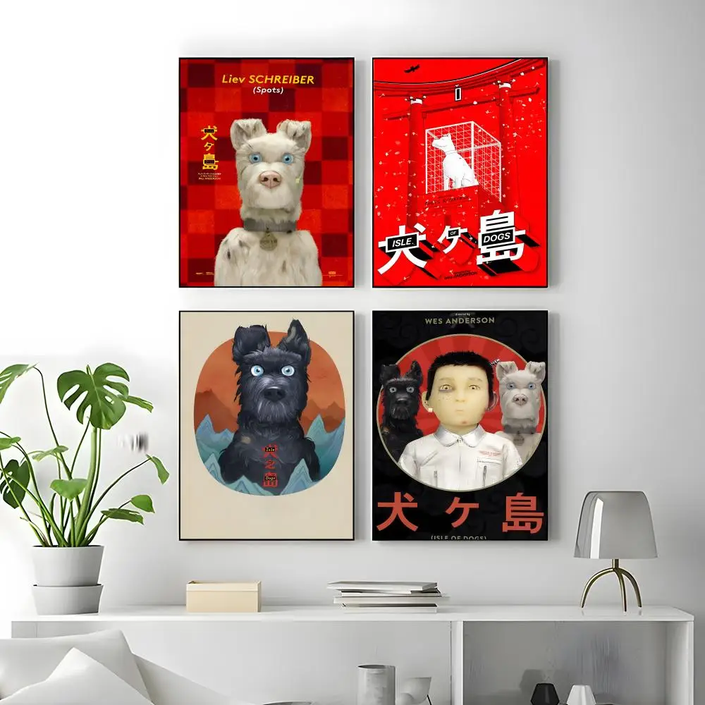 W-Wes Anderson Film Isle of Dogs Poster Classic poster and wall art prints are suitable for living rooms, bedrooms,and home