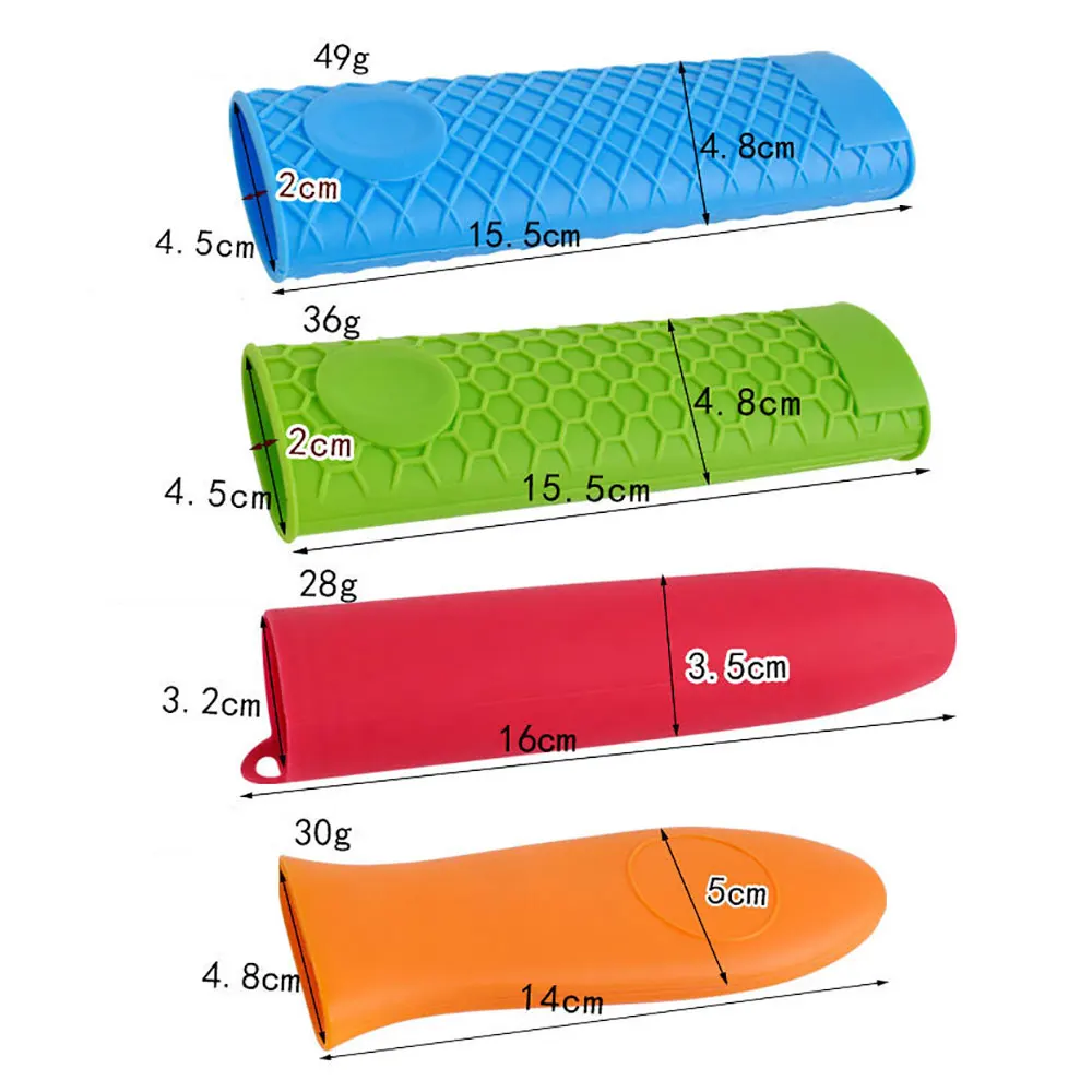 JCD Silicone Pot Pan Handle Sleeve Kitchen Saucepan Holder Sleeve Grip Anti-scalding Non-slip Pot Handle Cover Cookware Parts