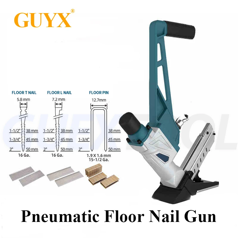 Pneumatic Floor Nail Gun Fast Motion Panel Gun Dynamic Tapping Tool For Laying Solid Wood Flooring T/L-nail And Code Nail