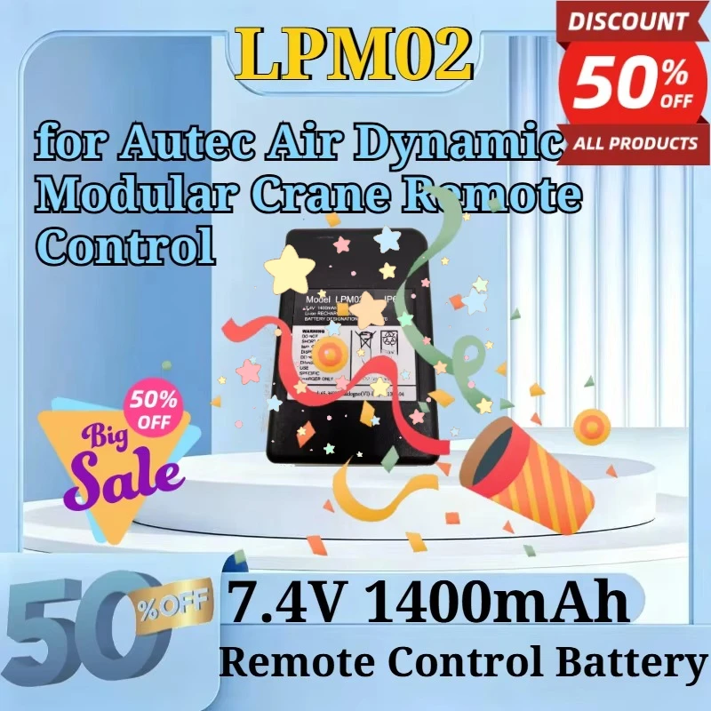LPM02 7.4V 1400mAh LPM01 MHM03 LPM00 LPM04 MBM06MH Li-ion Replacement Battery for Autec Air Dynamic Modular Crane Remote Control