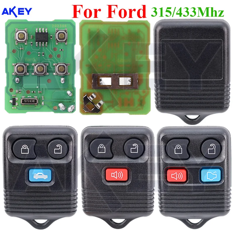 Smart Car Key Remote Control 3/4 Buttons 315/433MHZ for Ford Explorer Escape 2002 Clicker Transmitter CWTWB1U331 Keyless Entry