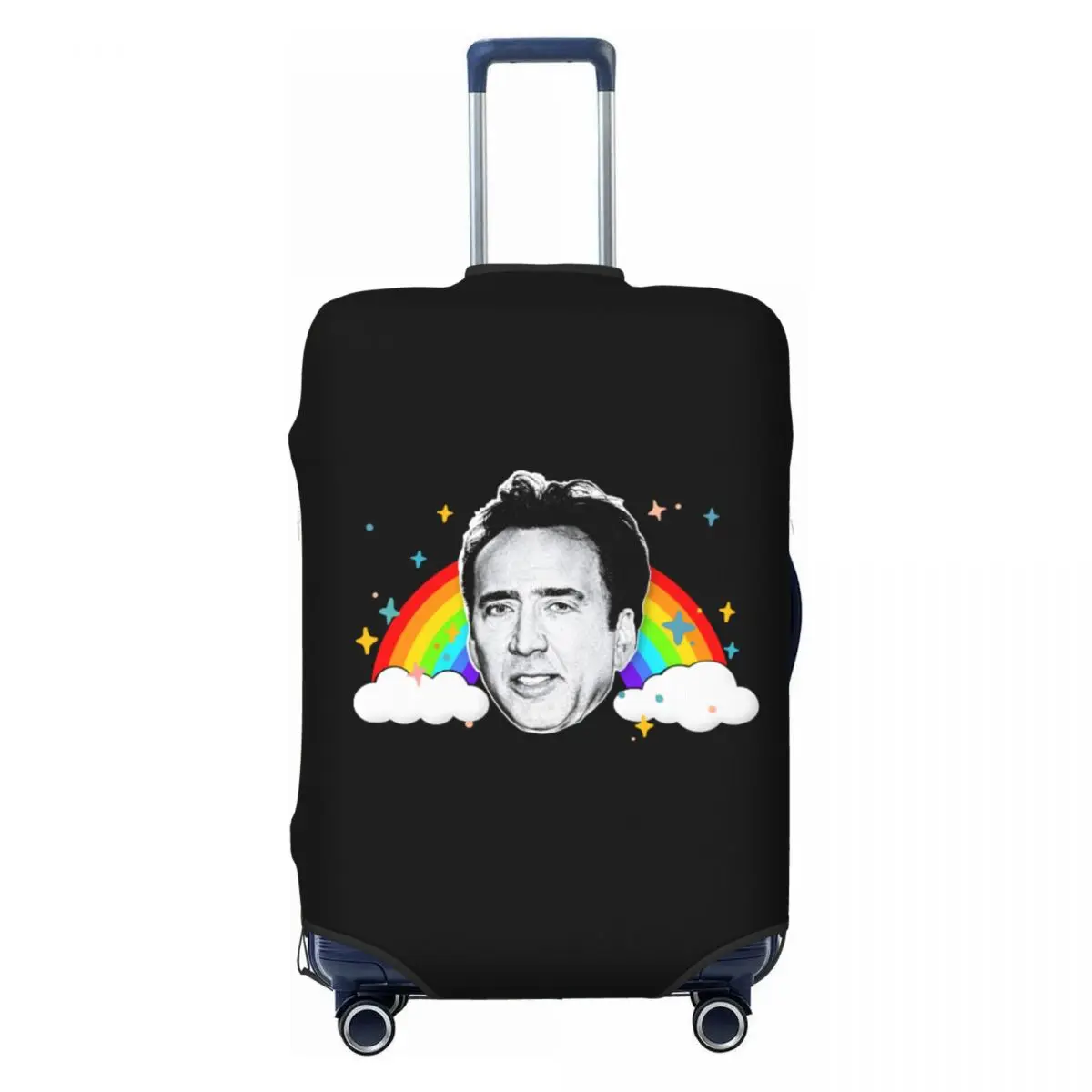 Custom Aesthetic Art Nicolas Cage Meme Luggage Cover Elastic Travel Suitcase Protective Covers Suit For 18-32 inch