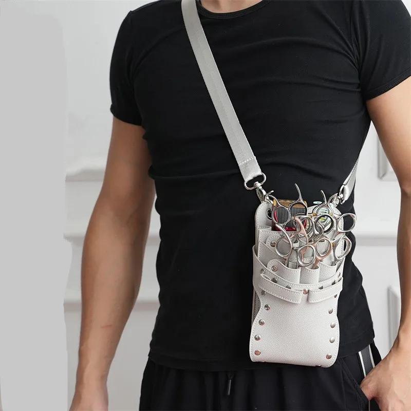 1PC 7ポケットプロ用ヘアカットシザーバッグ（サロン・理容師向け）- シザークリップホルスターポーチホルダーケースベルト - ペット用シザーバッグ