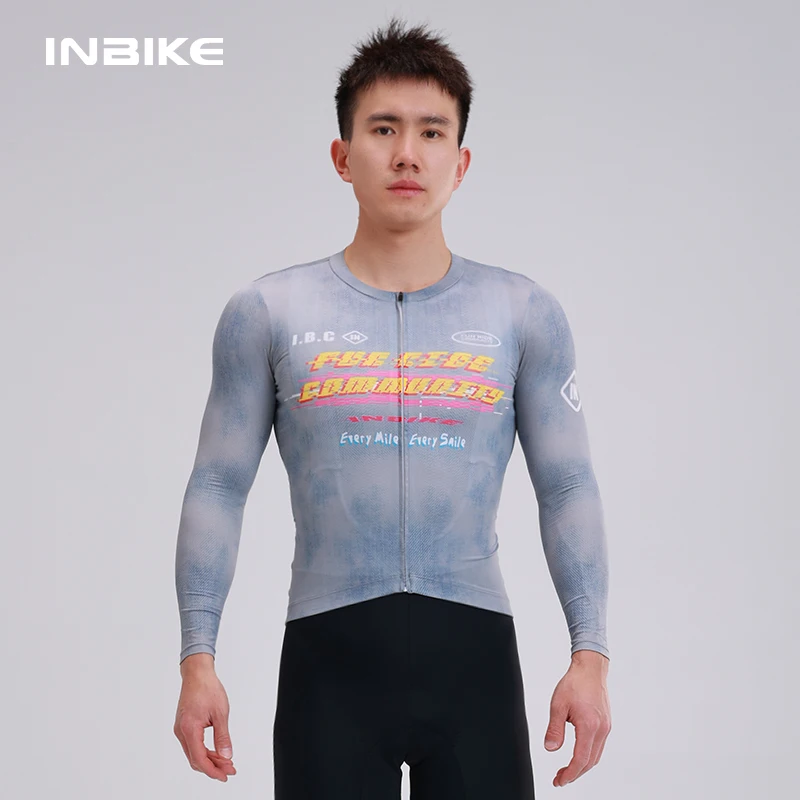 

INBIKE Мужская легкая велосипедная майка весна-лето с длинным рукавом для любителей активного спорта