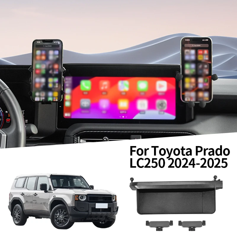 

Для LHD Toyota Prado LC250 2024-2025 задний экран держатель мобильного телефона задний экран ящик для хранения автомобильных аксессуаров