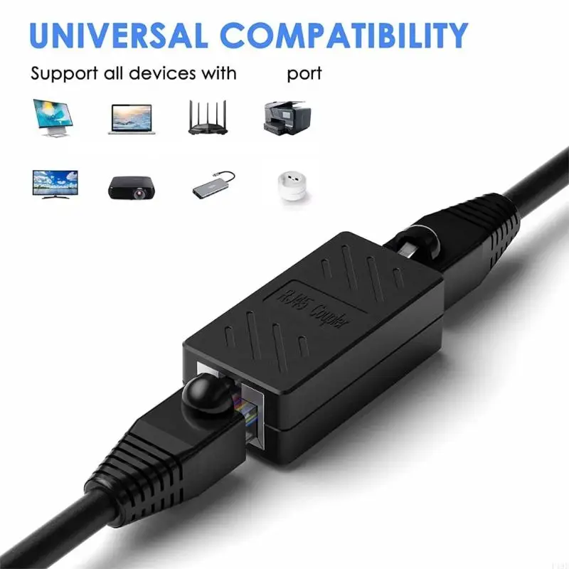 

Gigabit Ethernet Female RJ45 Coupler RJ45 Networking Extender ABS Housing Reliable Networking Extension Tool 1Gbps Speed F19E