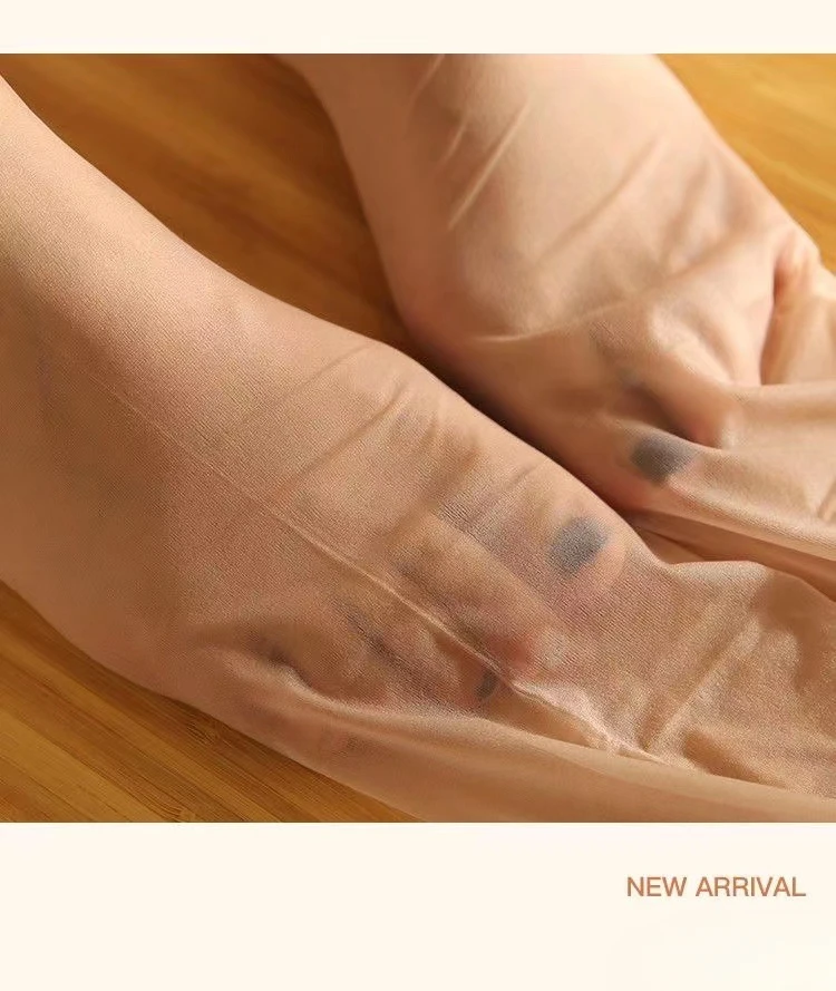 Dünne, matte, seidige Damenstrumpfhose mit hoher Taille, nahtlos, reißfest, transparent, unsichtbar, matt, im Crotchless-Stil, sexy und eng anliegend. – Detail 5