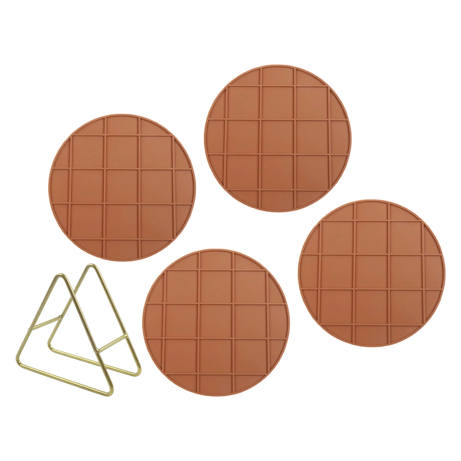 

Набор круглых силиконовых ковриков для обеденного стола, термостойкие, нескользящие, аксессуар для столовой, зеленый